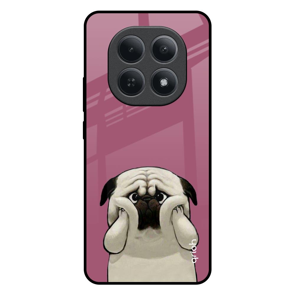 Funny Pug Face Redmi Note 15 5G Glass Back Cover Online