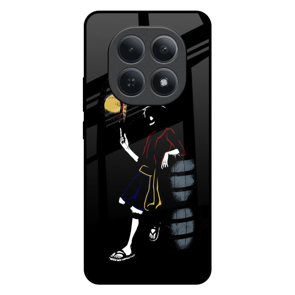 Luffy Line Art Redmi Note 15 5G Glass Back Cover Online