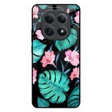 Tropical Leaves & Pink Flowers Redmi Note 15 5G Glass Back Cover Online