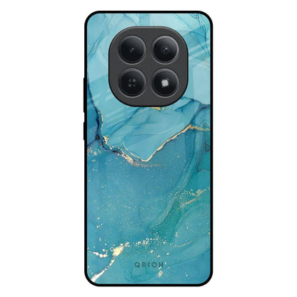 Blue Golden Glitter Redmi Note 15 5G Glass Back Cover Online