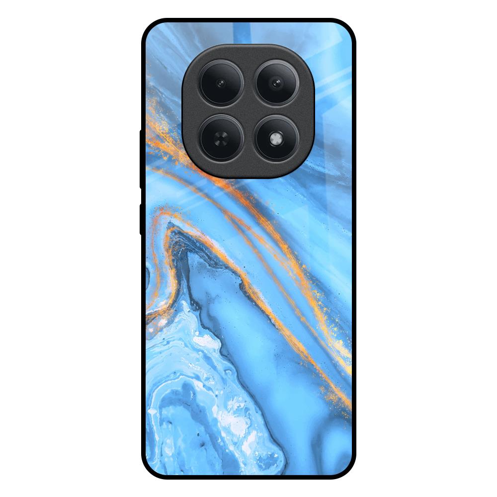 Vibrant Blue Marble Redmi Note 15 5G Glass Back Cover Online