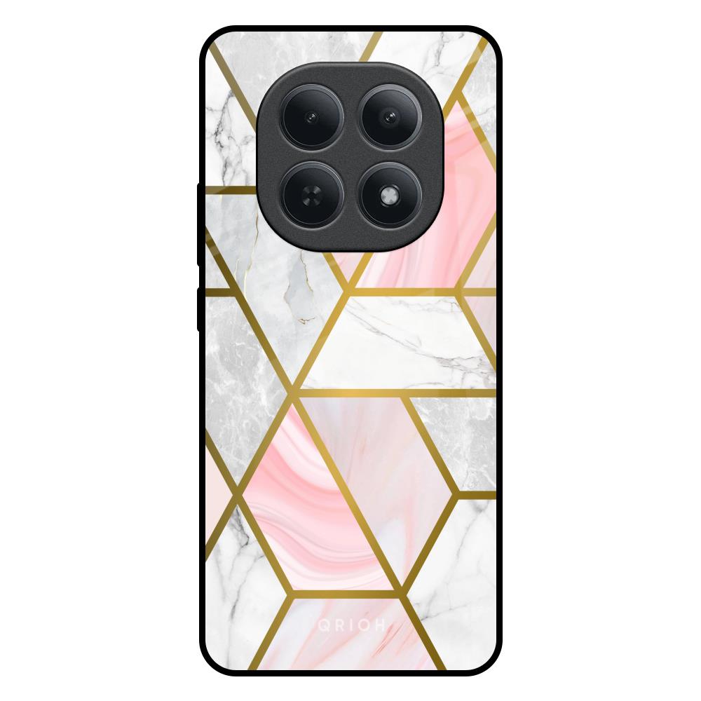 Geometrical Marble Redmi Note 15 5G Glass Back Cover Online