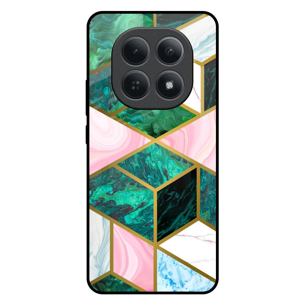 Seamless Green Marble Redmi Note 15 5G Glass Back Cover Online