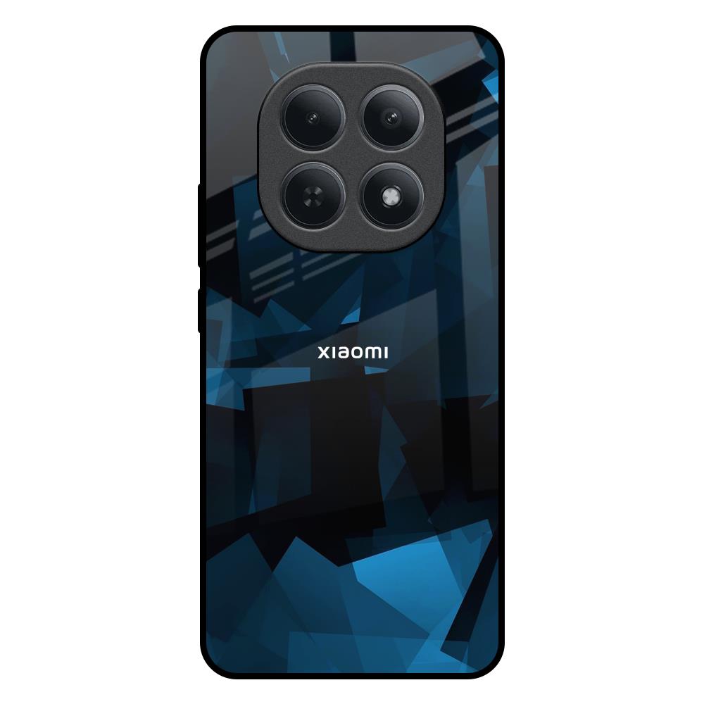 Polygonal Blue Box Redmi Note 15 5G Glass Back Cover Online