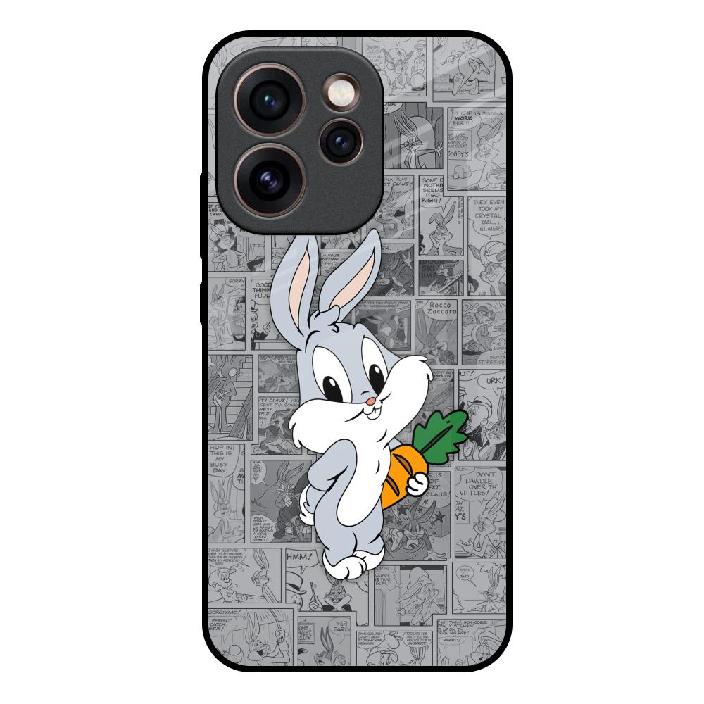 Cute Baby Bunny Oppo Reno15c 5G Glass Back Cover Online