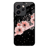 Floral Black Band Oppo Reno15c 5G Glass Back Cover Online