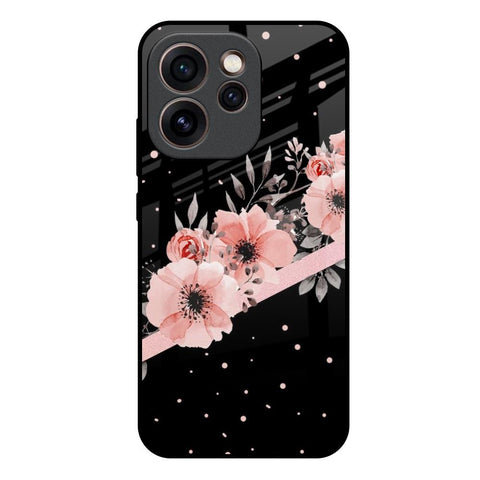 Floral Black Band Oppo Reno15c 5G Glass Back Cover Online