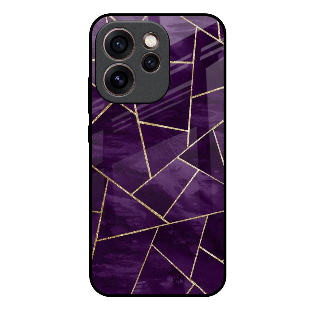 Geometric Purple Oppo Reno15c 5G Glass Back Cover Online