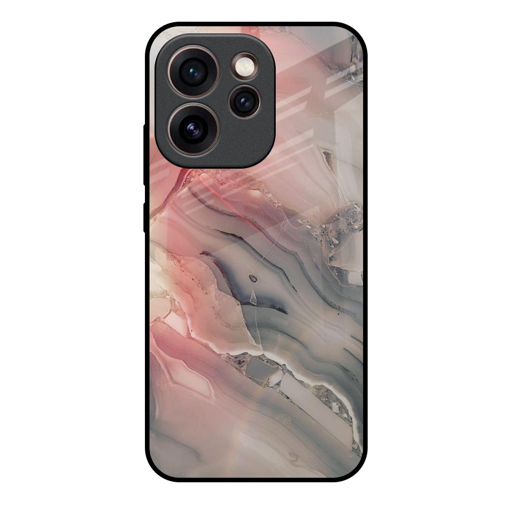 Pink And Grey Marble Oppo Reno15c 5G Glass Back Cover Online