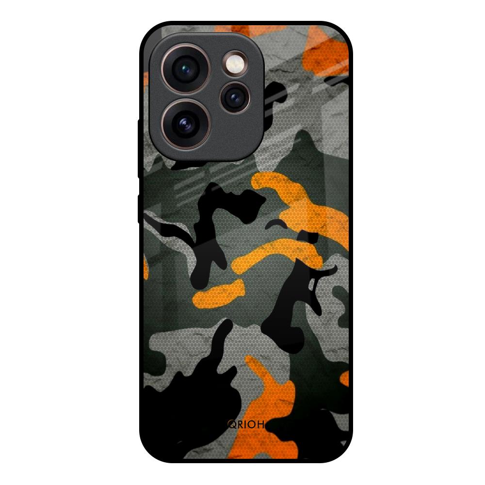 Camouflage Orange Oppo Reno15c 5G Glass Back Cover Online