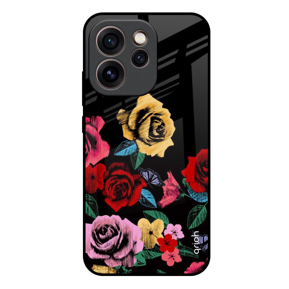 Floral Decorative Oppo Reno15c 5G Glass Back Cover Online