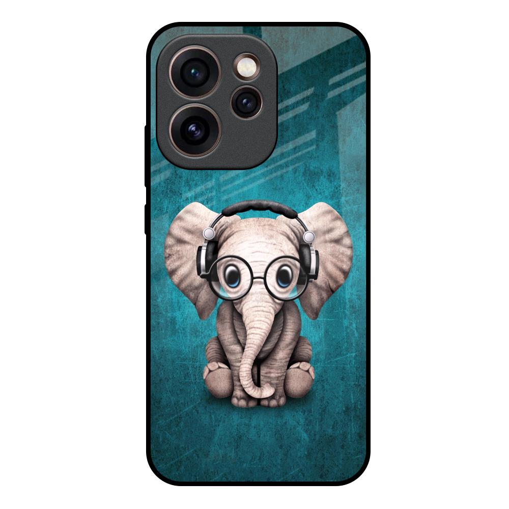 Adorable Baby Elephant Oppo Reno15c 5G Glass Back Cover Online