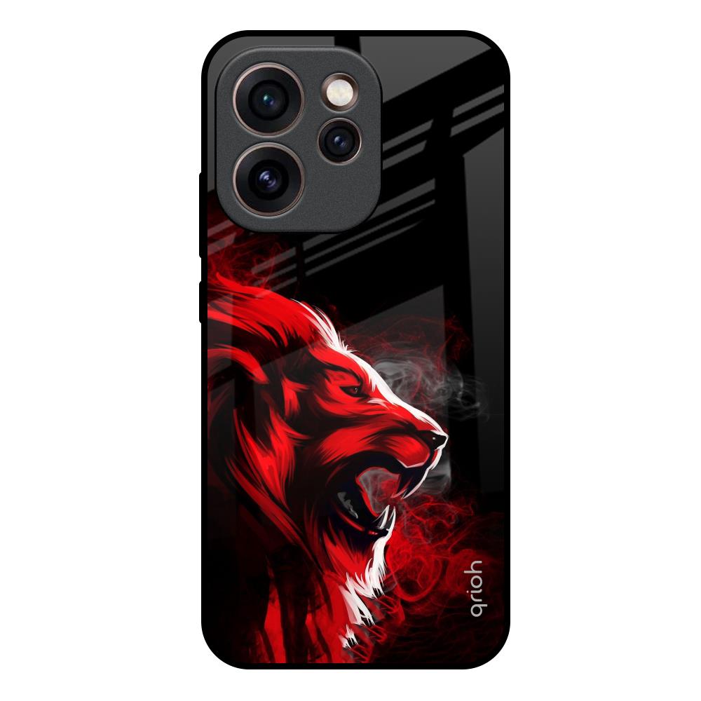 Red Angry Lion Oppo Reno15c 5G Glass Back Cover Online