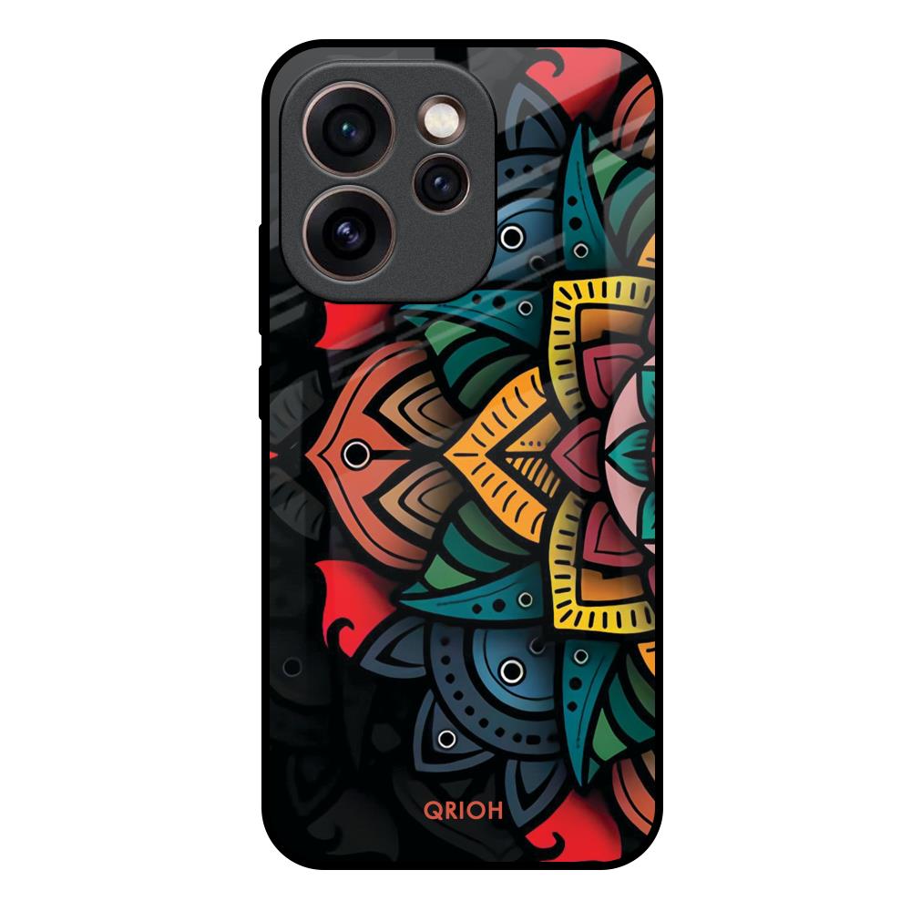 Retro Gorgeous Flower Oppo Reno15c 5G Glass Back Cover Online