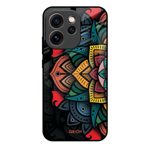 Retro Gorgeous Flower Oppo Reno15c 5G Glass Back Cover Online