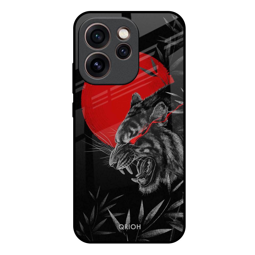 Red Moon Tiger Oppo Reno15c 5G Glass Back Cover Online