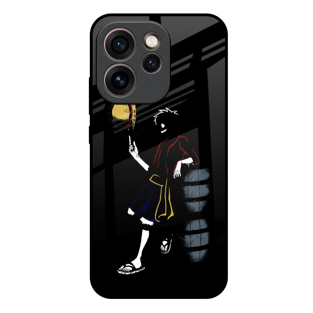 Luffy Line Art Oppo Reno15c 5G Glass Back Cover Online