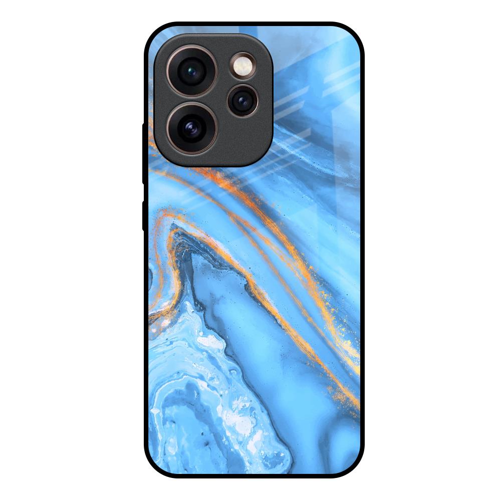 Vibrant Blue Marble Oppo Reno15c 5G Glass Back Cover Online