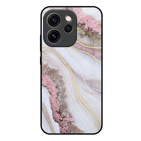 Pink & Gold Gllitter Marble Oppo Reno15c 5G Glass Back Cover Online