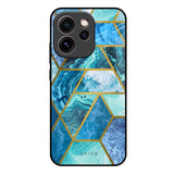 Turquoise Geometrical Marble Oppo Reno15c 5G Glass Back Cover Online