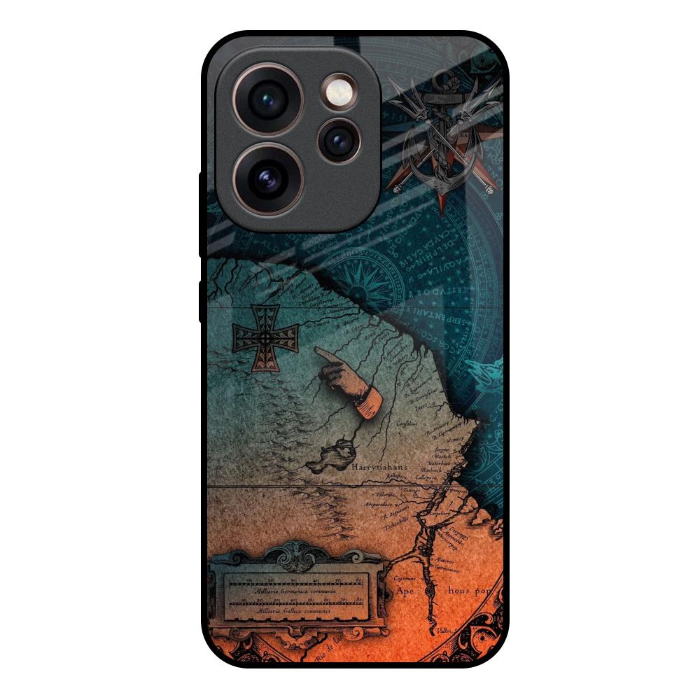 Geographical Map Oppo Reno15c 5G Glass Back Cover Online