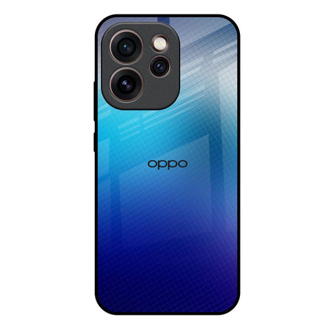 Blue Rhombus Pattern Oppo Reno15c 5G Glass Back Cover Online