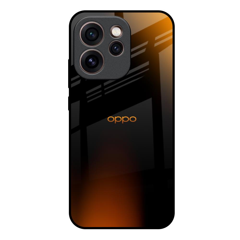 Orange Black Fusion Oppo Reno15c 5G Glass Back Cover Online