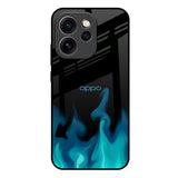 Teal Flames Oppo Reno15c 5G Glass Back Cover Online