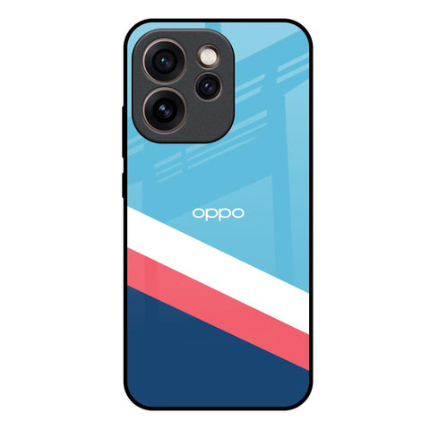 Pink & White Stripes Oppo Reno15c 5G Glass Back Cover Online