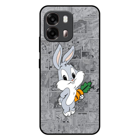 Cute Baby Bunny Oppo A6 Pro 5G Glass Back Cover Online