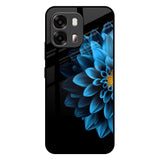 Half Blue Flower Oppo A6 Pro 5G Glass Back Cover Online