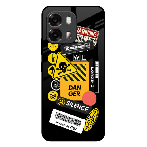 Danger Signs Oppo A6 Pro 5G Glass Back Cover Online