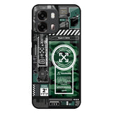 Green Camo Circuit Oppo A6 Pro 5G Glass Back Cover Online