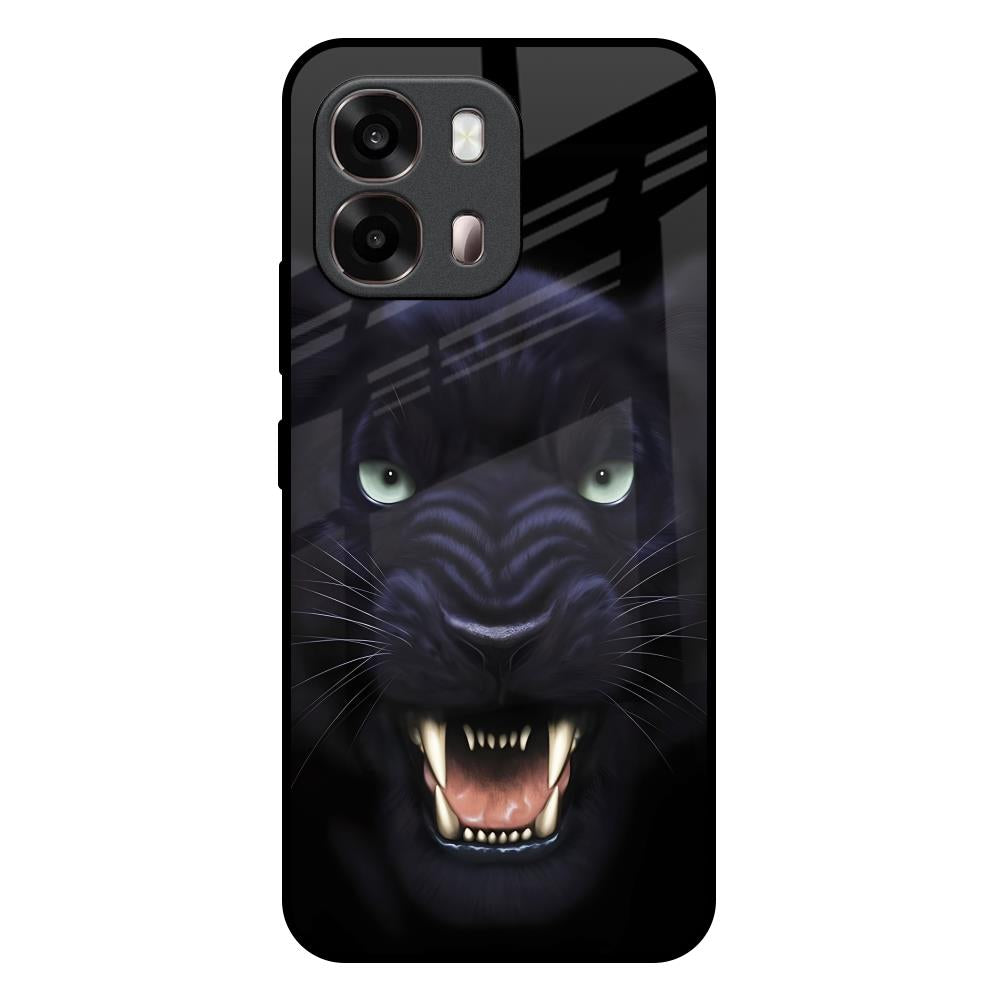 Angry Black Tiger Oppo A6 Pro 5G Glass Back Cover Online