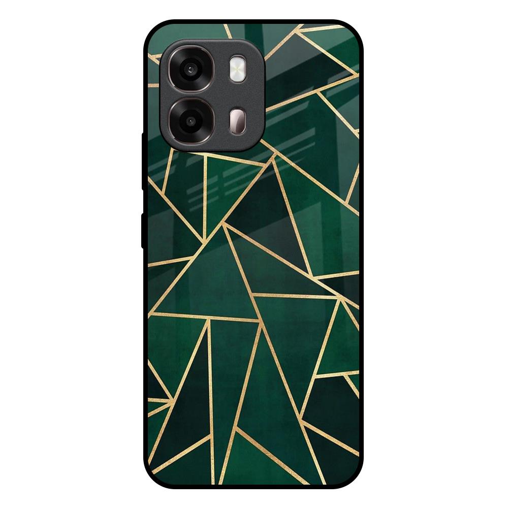 Abstract Green Oppo A6 Pro 5G Glass Back Cover Online