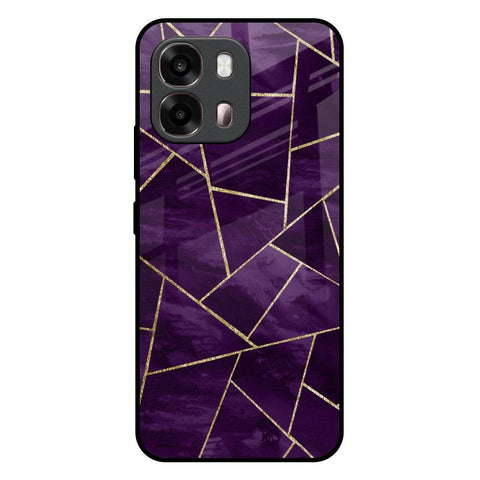 Geometric Purple Oppo A6 Pro 5G Glass Back Cover Online