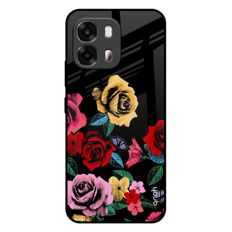 Floral Decorative Oppo A6 Pro 5G Glass Back Cover Online