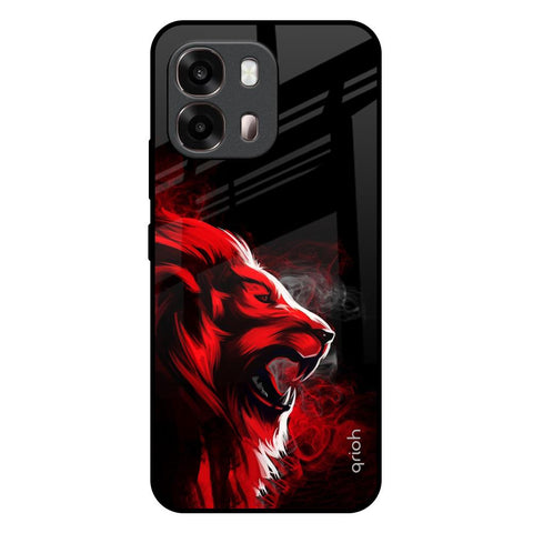 Red Angry Lion Oppo A6 Pro 5G Glass Back Cover Online
