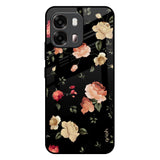 Black Spring Floral Oppo A6 Pro 5G Glass Back Cover Online