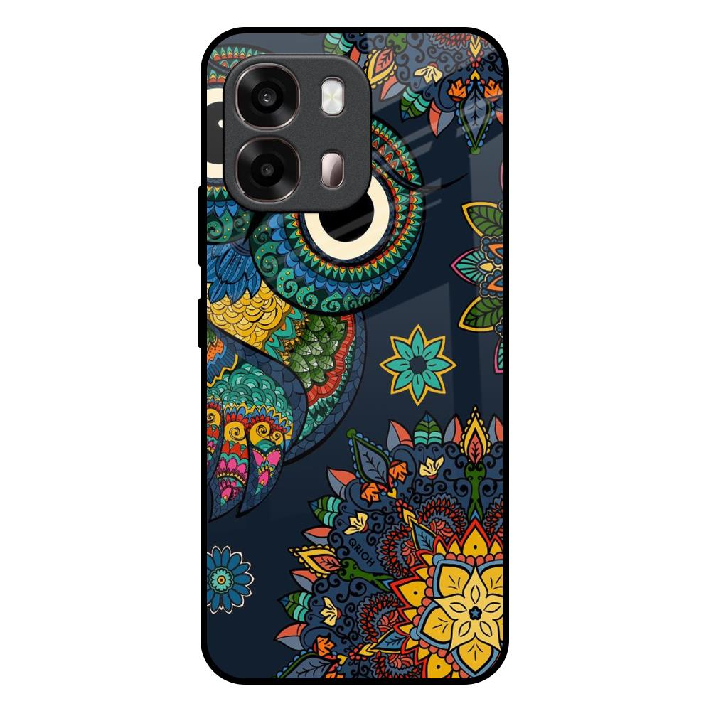 Owl Art Oppo A6 Pro 5G Glass Back Cover Online