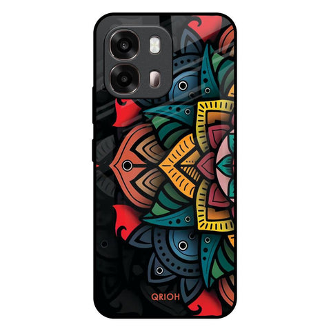 Retro Gorgeous Flower Oppo A6 Pro 5G Glass Back Cover Online