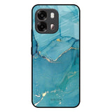 Blue Golden Glitter Oppo A6 Pro 5G Glass Back Cover Online
