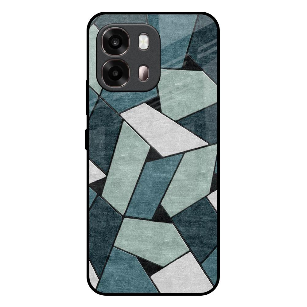 Abstact Tiles Oppo A6 Pro 5G Glass Back Cover Online