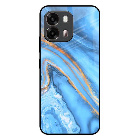 Vibrant Blue Marble Oppo A6 Pro 5G Glass Back Cover Online