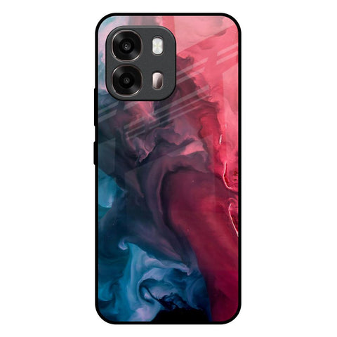 Blue & Red Smoke Oppo A6 Pro 5G Glass Back Cover Online