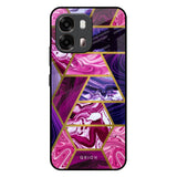 Electroplated Geometric Marble Oppo A6 Pro 5G Glass Back Cover Online