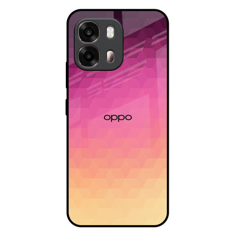 Geometric Pink Diamond Oppo A6 Pro 5G Glass Back Cover Online