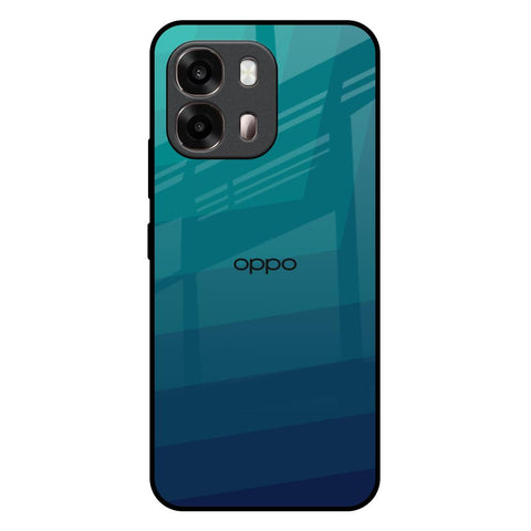 Green Triangle Pattern Oppo A6 Pro 5G Glass Back Cover Online