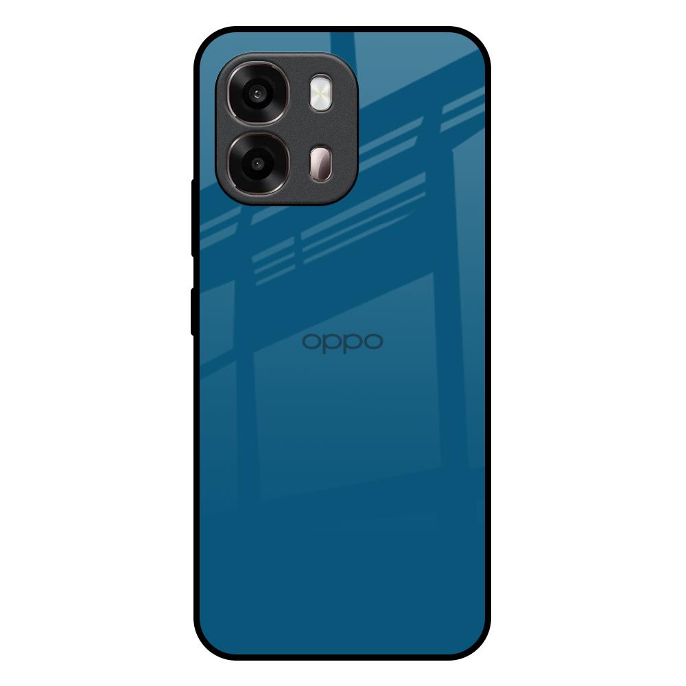 Cobalt Blue Oppo A6 Pro 5G Glass Back Cover Online
