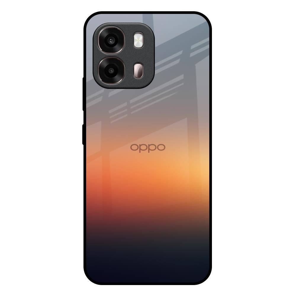 Aesthetic Orange Oppo A6 Pro 5G Glass Back Cover Online